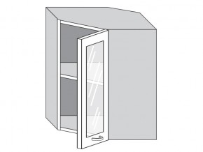 1.60.3у Шкаф настенный (h=720) угловой на 600мм со стекл. дверцей в Усть-Катаве - ust-katav.magazinmebel.ru | фото