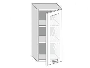 19.40.3 Шкаф настенный (h=913) на 400мм с 1-ой стекл. дверцей в Усть-Катаве - ust-katav.magazinmebel.ru | фото