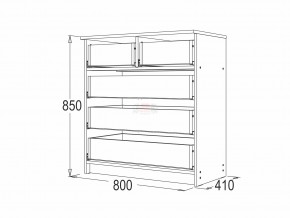 Комод 8 фант ясень анкор в Усть-Катаве - ust-katav.magazinmebel.ru | фото - изображение 2