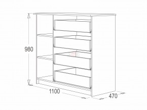 Комод 9 фант ясень анкор в Усть-Катаве - ust-katav.magazinmebel.ru | фото - изображение 2