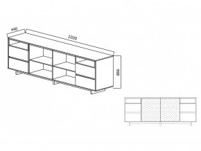 Комодино Moderno-2200 Ф1 в Усть-Катаве - ust-katav.magazinmebel.ru | фото - изображение 3