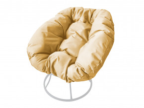 Кресло Пончик без ротанга бежевая подушка в Усть-Катаве - ust-katav.magazinmebel.ru | фото