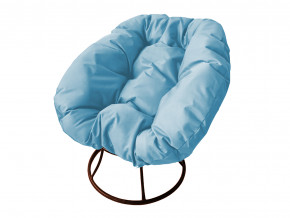 Кресло Пончик без ротанга голубая подушка в Усть-Катаве - ust-katav.magazinmebel.ru | фото