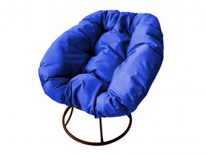 Кресло Пончик без ротанга синяя подушка в Усть-Катаве - ust-katav.magazinmebel.ru | фото