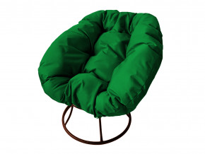 Кресло Пончик без ротанга зелёная подушка в Усть-Катаве - ust-katav.magazinmebel.ru | фото