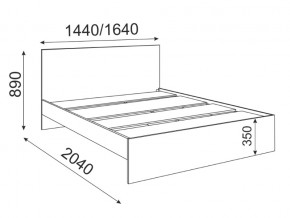 Кровать 1400 Осло модуль 4 в Усть-Катаве - ust-katav.magazinmebel.ru | фото - изображение 2