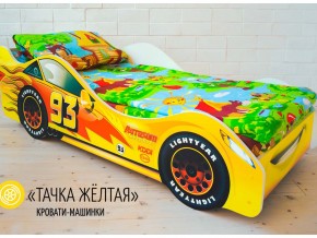 Кровать детская машина Тачка Желтая в Усть-Катаве - ust-katav.magazinmebel.ru | фото