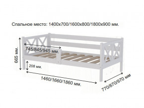 Кровать софа Аист-3 Классика белый 1600х800 мм в Усть-Катаве - ust-katav.magazinmebel.ru | фото - изображение 2