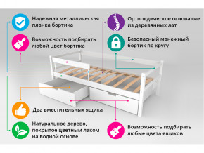 Кровать-тахта Svogen с ящиками и бортиком бежевый в Усть-Катаве - ust-katav.magazinmebel.ru | фото - изображение 4