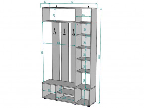 Прихожая с зеркалом V20_M в Усть-Катаве - ust-katav.magazinmebel.ru | фото - изображение 3