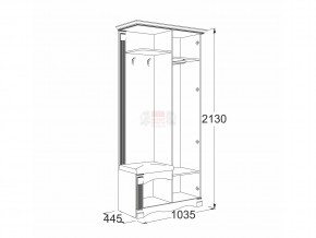 Прихожая Саша 16 в Усть-Катаве - ust-katav.magazinmebel.ru | фото - изображение 2