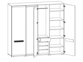 Шкаф 205-SZF2D2L/21/22 Ацтека белый в Усть-Катаве - ust-katav.magazinmebel.ru | фото - изображение 2