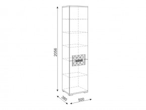 Шкаф пенал М12 Тиффани в Усть-Катаве - ust-katav.magazinmebel.ru | фото - изображение 2