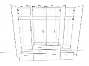 Шкаф распашной 2400А Антрацит в Усть-Катаве - ust-katav.magazinmebel.ru | фото - изображение 2