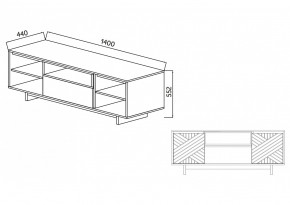 Тумба для ТВА Moderno-1400 Ф3 в Усть-Катаве - ust-katav.magazinmebel.ru | фото - изображение 4