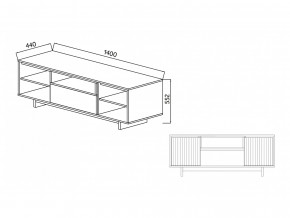 Тумба для ТВА Moderno-1400 Ф5 в Усть-Катаве - ust-katav.magazinmebel.ru | фото - изображение 5