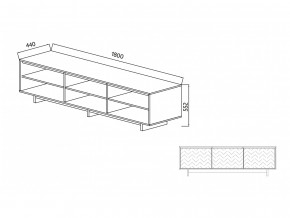 Тумба для ТВА Moderno-1800 Ф1 в Усть-Катаве - ust-katav.magazinmebel.ru | фото - изображение 2