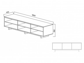 Тумба для ТВА Moderno-1800 Ф6 в Усть-Катаве - ust-katav.magazinmebel.ru | фото - изображение 4